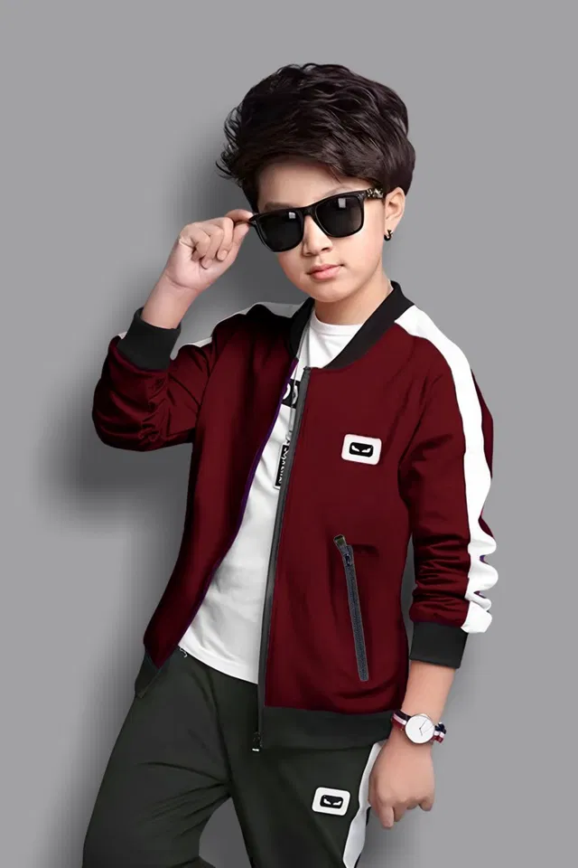 ZYRONA Full Sleeve Solid Boys Jacket