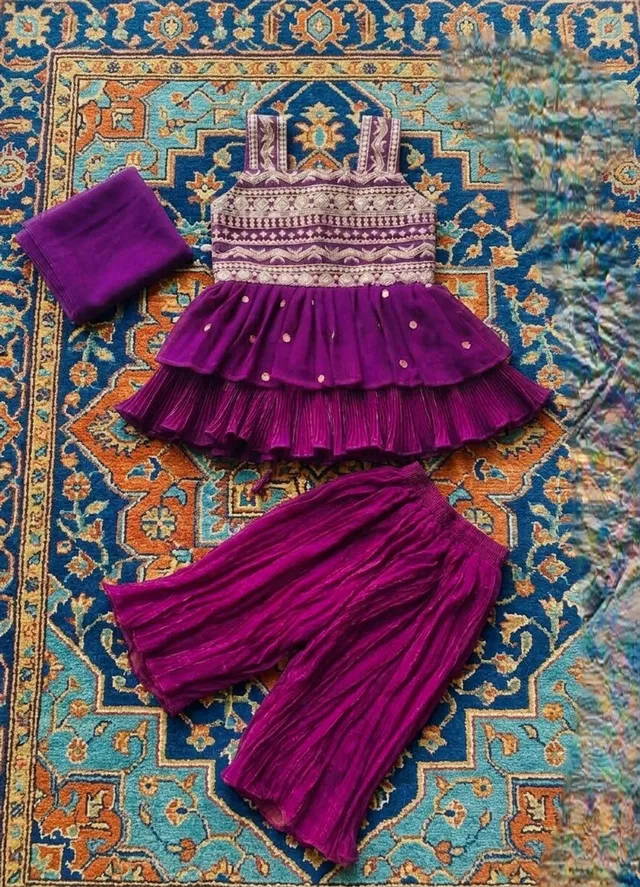 LaskarGarments Girls Festive & Party Kurta, Pyjama & Dupatta Set