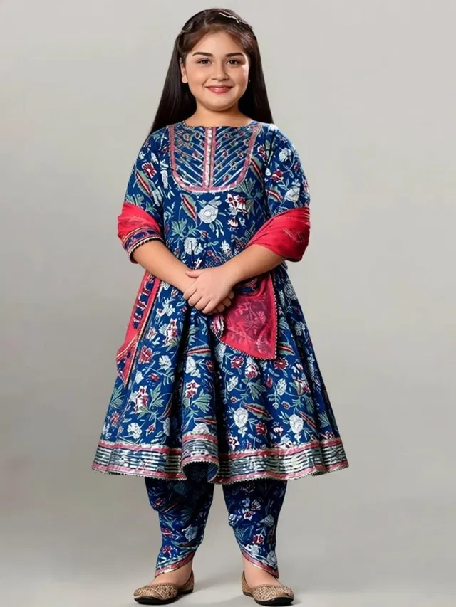 UPASANA Girls Festive & Party Angarkha, Dhoti & Dupatta Set