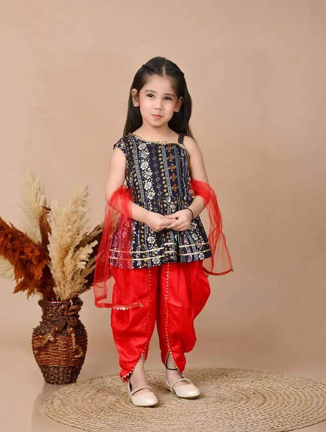 SMARTPOINT PLUS Girls Festive & Party Kurta and Churidar Set