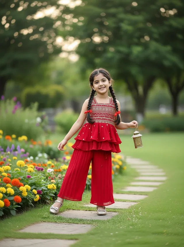LaskarGarments Girls Festive & Party Kurta and Patiala Set