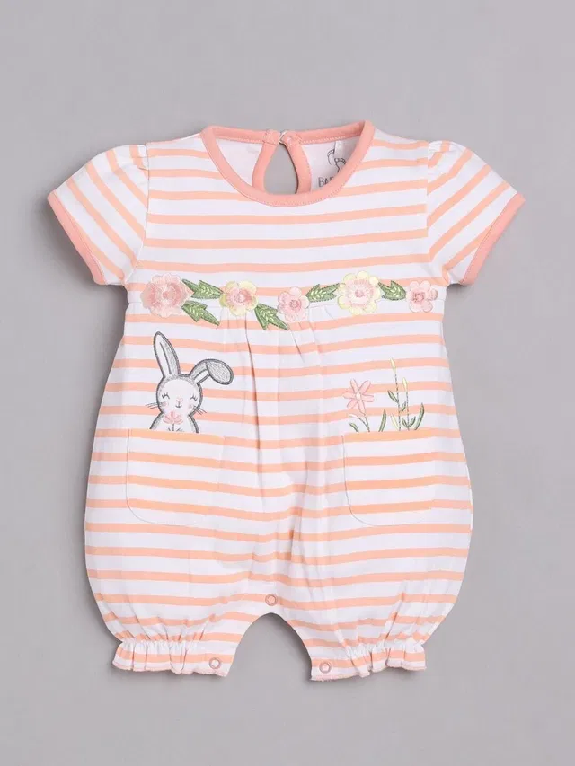 BabyGo Romper For Baby Girls Casual Printed Pure Cotton