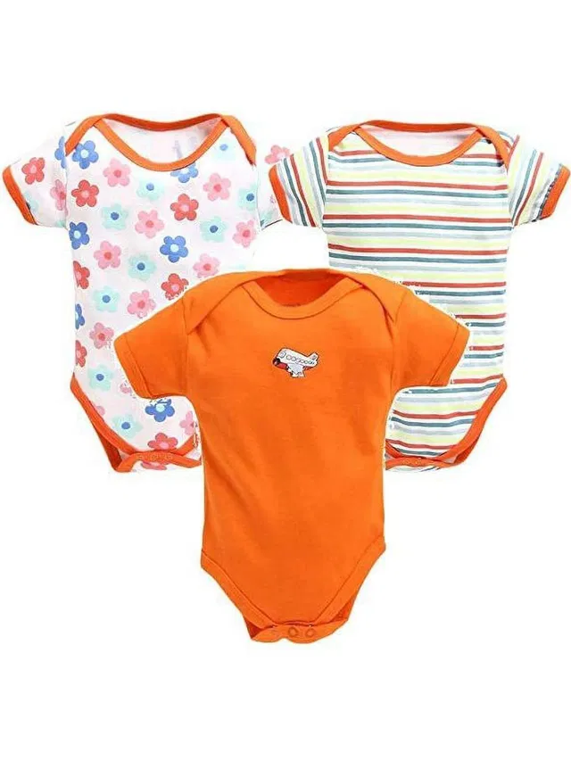 SMILEY APPU CLOTHING Romper For Baby Boys Striped Pure Cotton