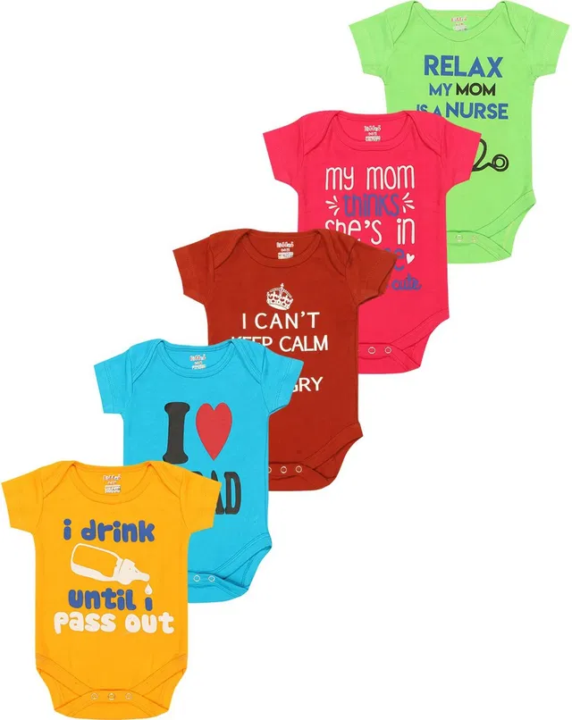 kiddeo Romper For Baby Boys & Baby Girls Printed Pure Cotton