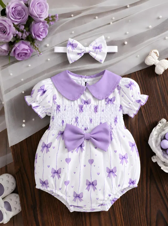Mythic Fashion Romper For Baby Girls Casual Printed Cotton Blend