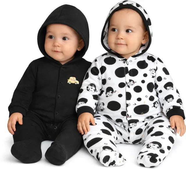 VParents Romper For Baby Boys & Baby Girls Printed, Solid Pure Cotton