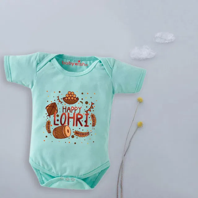 Babywish Romper For Baby Boys & Baby Girls Casual Printed Cotton Blend