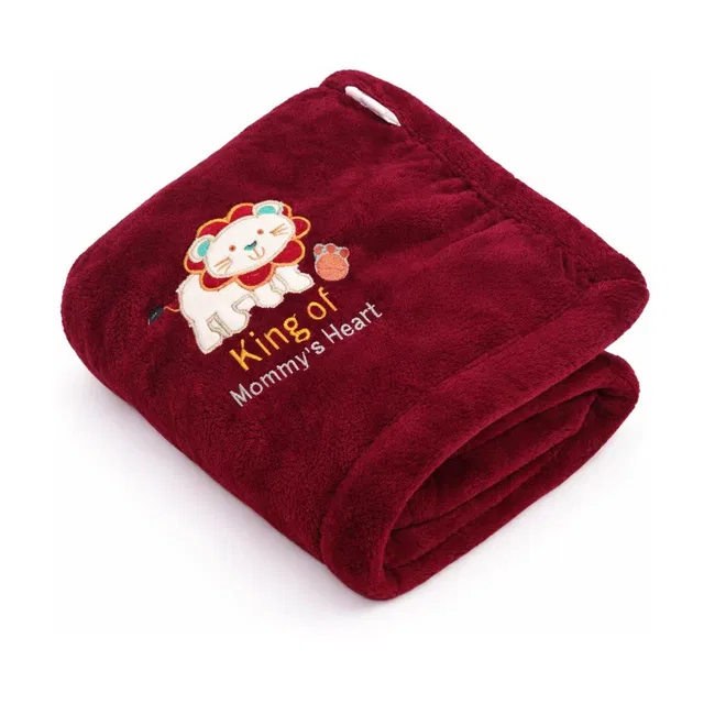 BRANDONN Embroidered Crib Crib Baby Blanket for  AC Room
