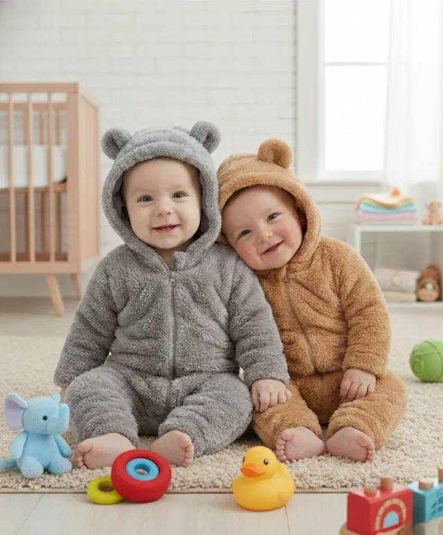BABY ZONE Romper For Baby Boys & Baby Girls Casual Self Design Wool Blend