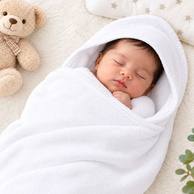 Noventa Solid Single Swaddling Baby Blanket for  All Season
