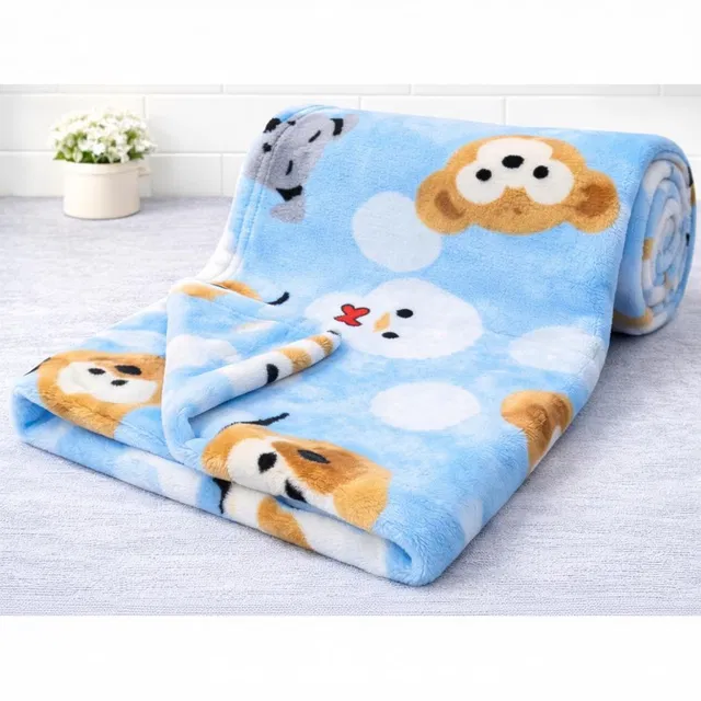 BRANDONN Printed Crib Mink Blanket for  AC Room