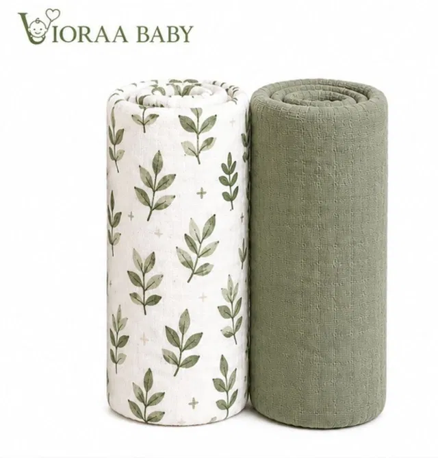 Vioraa Baby Printed Crib Swaddling Baby Blanket for  All Season
