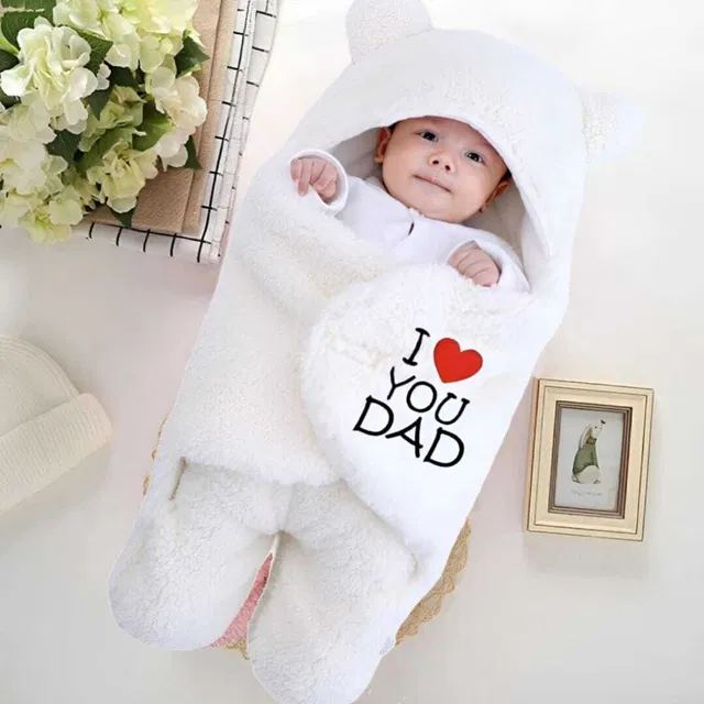 BABY ZONE Embroidered Crib Hooded Baby Blanket for  Heavy Winter