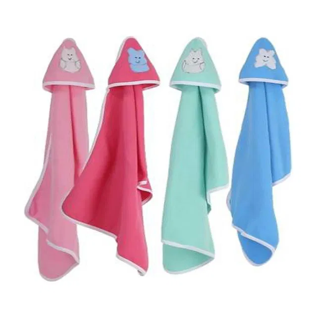 BABY ZONE Solid Crib Hooded Baby Blanket for  AC Room