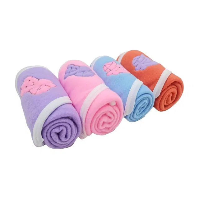 BRANDONN Solid Crib Hooded Baby Blanket for  AC Room