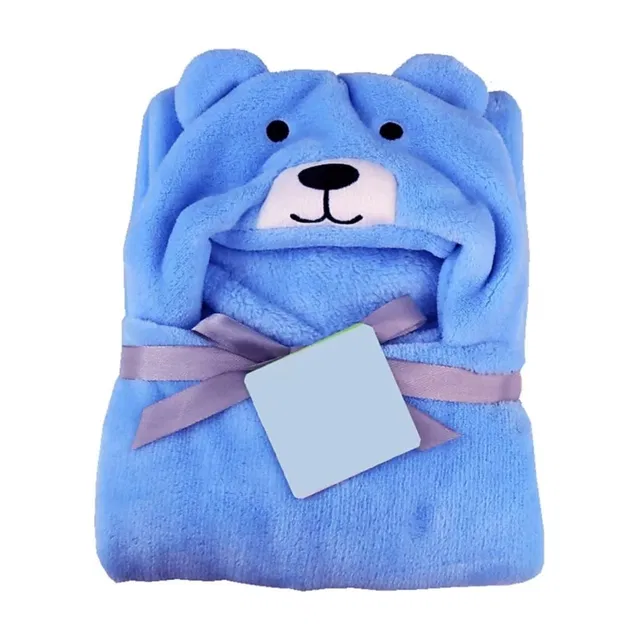 BRANDONN Cartoon Single Hooded Baby Blanket for  AC Room