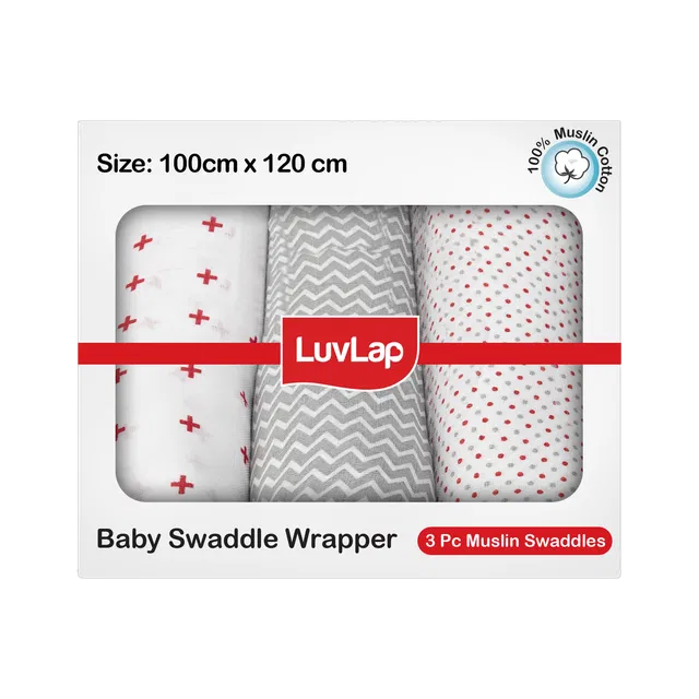 LuvLap Printed Single Swaddling Baby Blanket for  AC Room