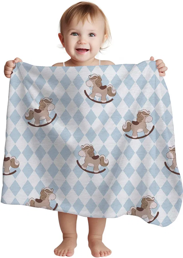 1st Step Printed Single Crib Baby Blanket for  AC Room