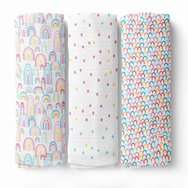 haus & kinder Printed Crib Swaddling Baby Blanket for  AC Room