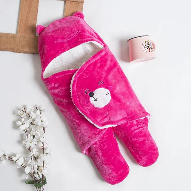 BABY ZONE Solid Crib Hooded Baby Blanket for  AC Room