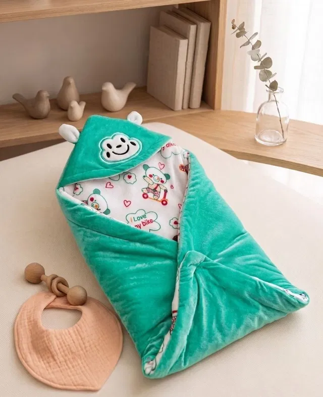 OLENE Cartoon Single Fleece Blanket for  AC Room