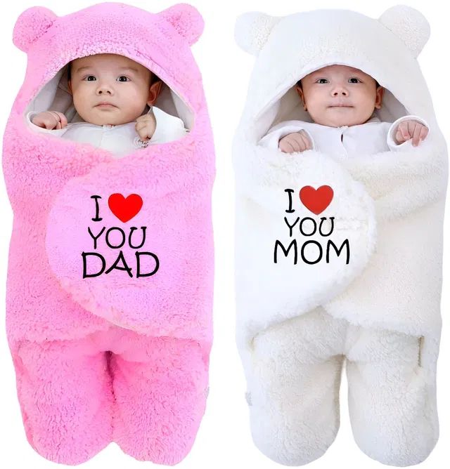 BABY ZONE Embroidered Crib Hooded Baby Blanket for  Heavy Winter