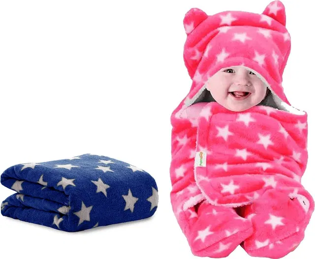 Oyo Baby Printed Crib Fleece Blanket for  AC Room
