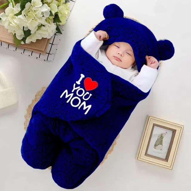 BABY ZONE Embroidered Single Hooded Baby Blanket for  AC Room