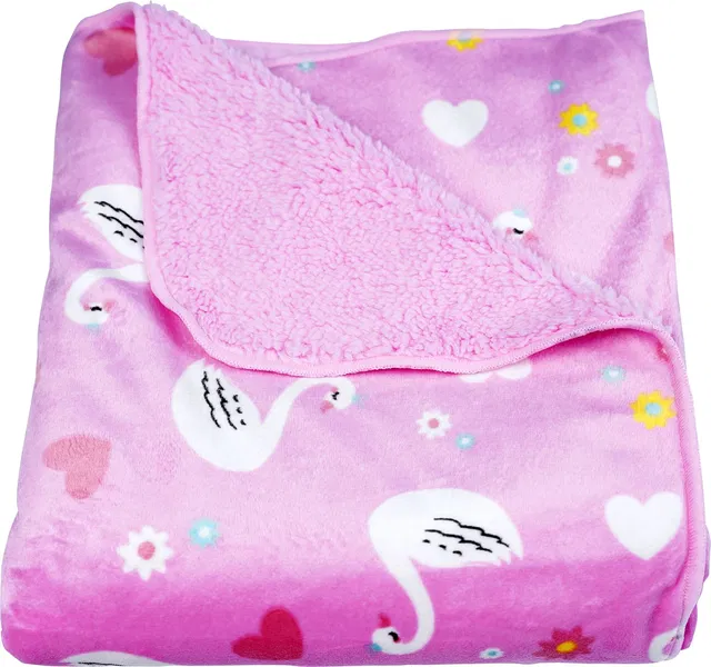 1st Step Printed Single Crib Baby Blanket for  AC Room