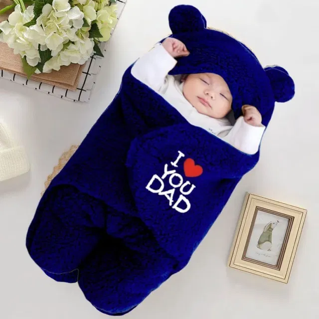 BABY ZONE Embroidered Single Hooded Baby Blanket for  AC Room