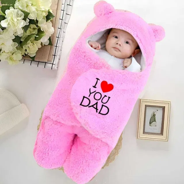 BABY ZONE Embroidered Single Hooded Baby Blanket for  Mild Winter