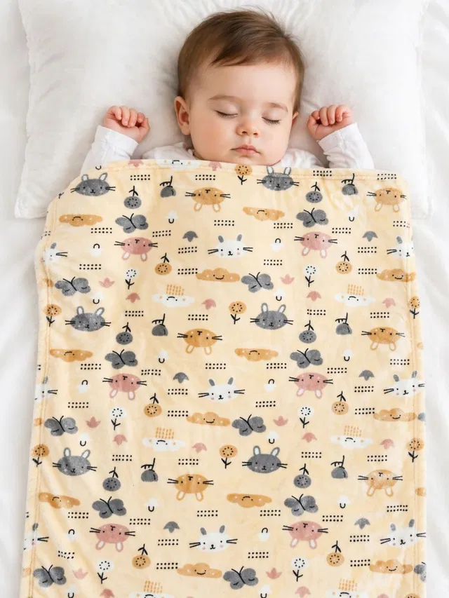BABY ZONE 3D Printed Crib AC Blanket for  All Season