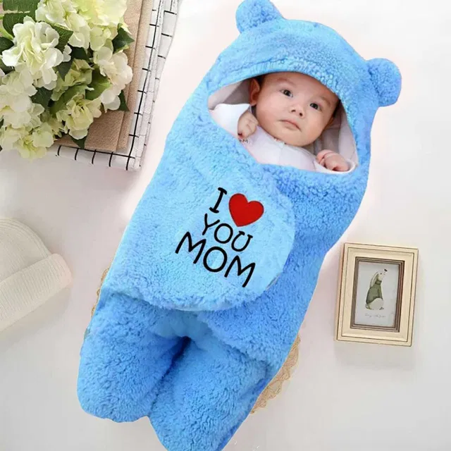 BABY ZONE Embroidered Single Hooded Baby Blanket for  Mild Winter