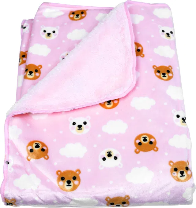 1st Step Printed Single Crib Baby Blanket for  AC Room