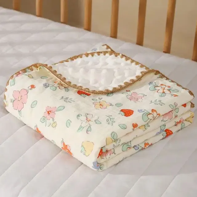 Tinitot Printed Crib Crib Baby Blanket for  AC Room