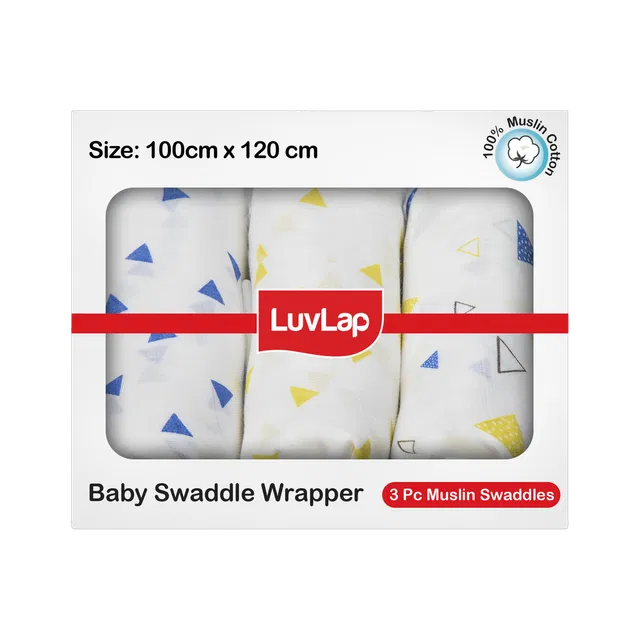 LuvLap Printed Single Swaddling Baby Blanket for  AC Room