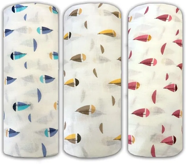 Trance Home Linen Printed Crib Swaddling Baby Blanket for  All Season
