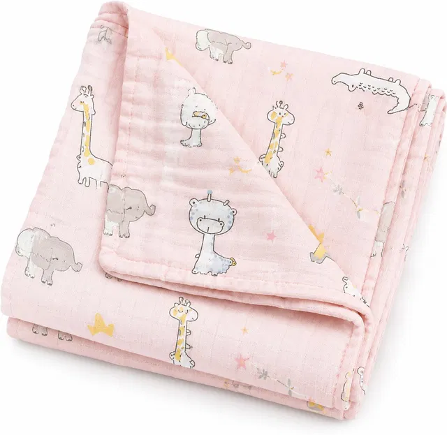 Barebub Printed Crib AC Blanket for  All Season