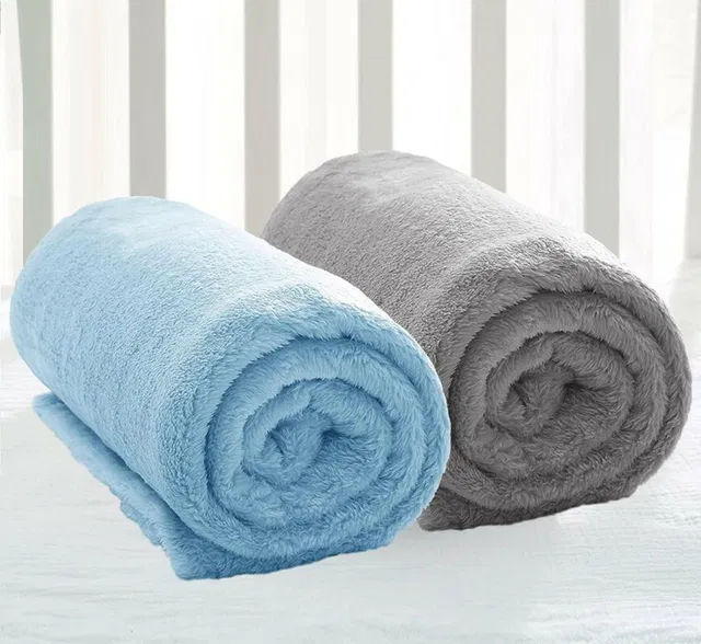 VAS COLLECTIONS Solid Crib Crib Baby Blanket for  Mild Winter