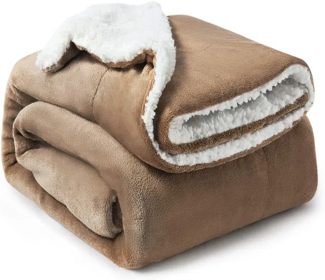 VAS COLLECTIONS Solid Crib Sherpa Blanket for  AC Room