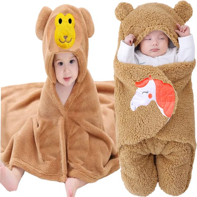 BRANDONN Embroidered Crib Wearable Blanket for  AC Room