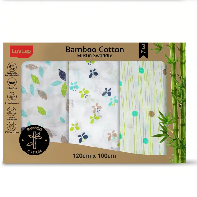 LuvLap Printed Crib Swaddling Baby Blanket for  Mild Winter
