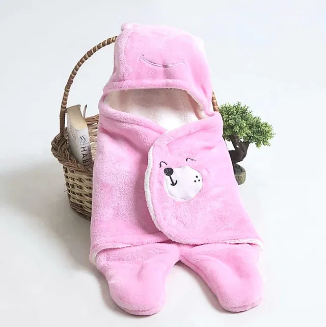BRANDONN Embroidered Crib Wearable Blanket for  AC Room