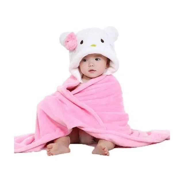 BABY ZONE Embroidered Crib Hooded Baby Blanket for  AC Room