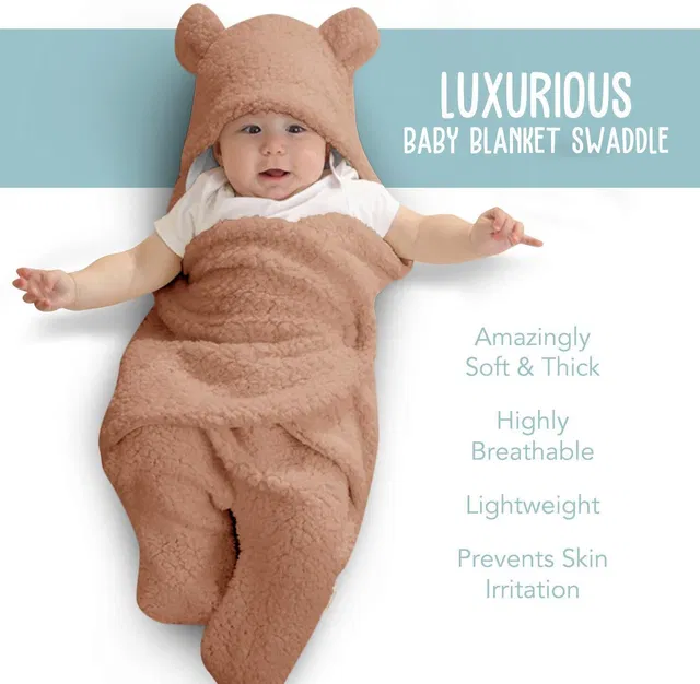 BRANDONN Solid Crib Wearable Blanket for  Mild Winter