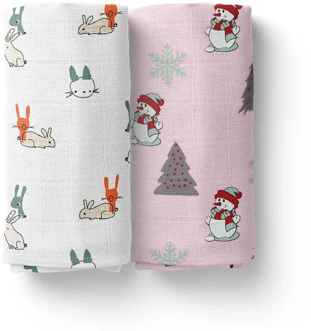 Mom's Home Printed Crib Swaddling Baby Blanket for  AC Room