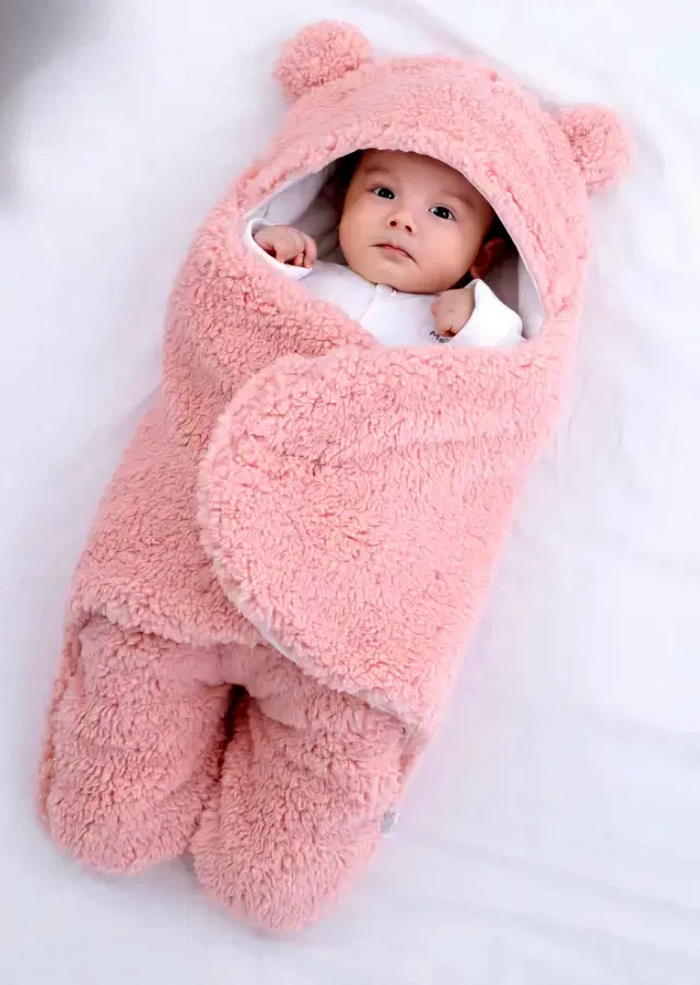 BRANDONN Solid Crib Wearable Blanket for  AC Room
