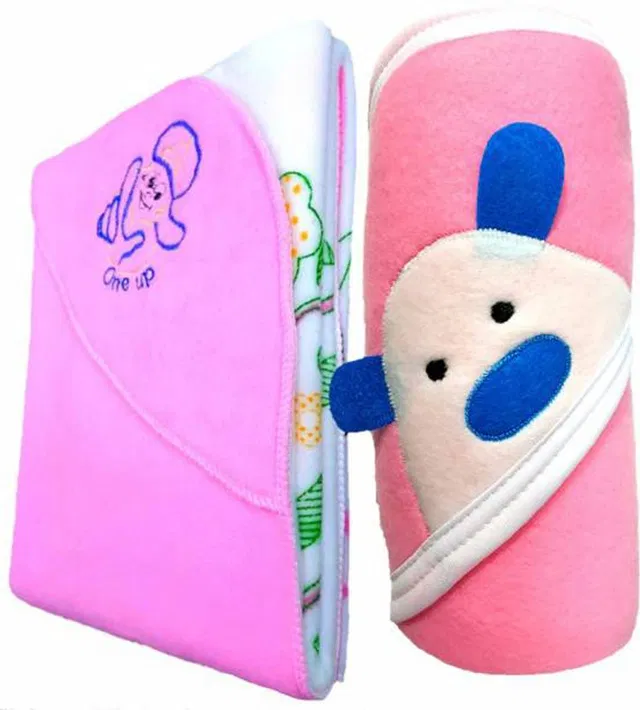 NAMAN Embroidered Crib Hooded Baby Blanket for  Heavy Winter