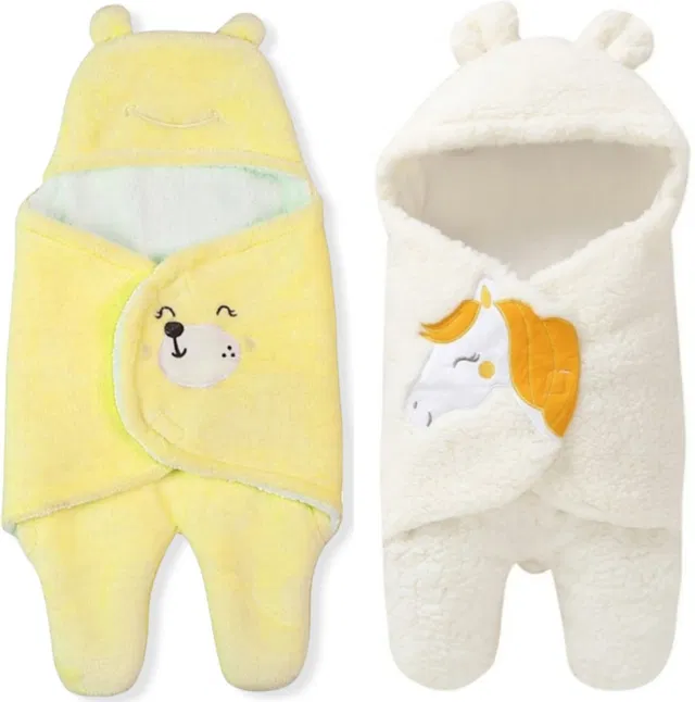 BRANDONN Embroidered Crib Wearable Blanket for  AC Room
