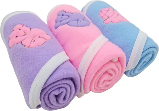 BRANDONN Solid Crib Hooded Baby Blanket for  AC Room